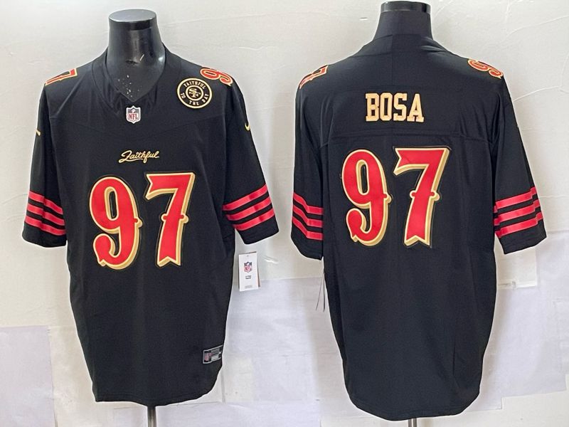 Men Nike San Francisco 49ers #97 Bosa black 5th generation Limited NFL 2025 Jersey 0064